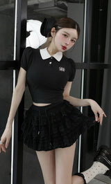 モデル:160cm(着用サイズ:FREE 着用カラー:BLK)