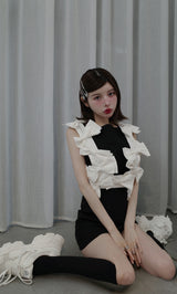 モデル:160cm(着用サイズ:L 着用カラー:WHT)