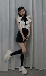 モデル:160cm(着用サイズ:L 着用カラー:WHT)