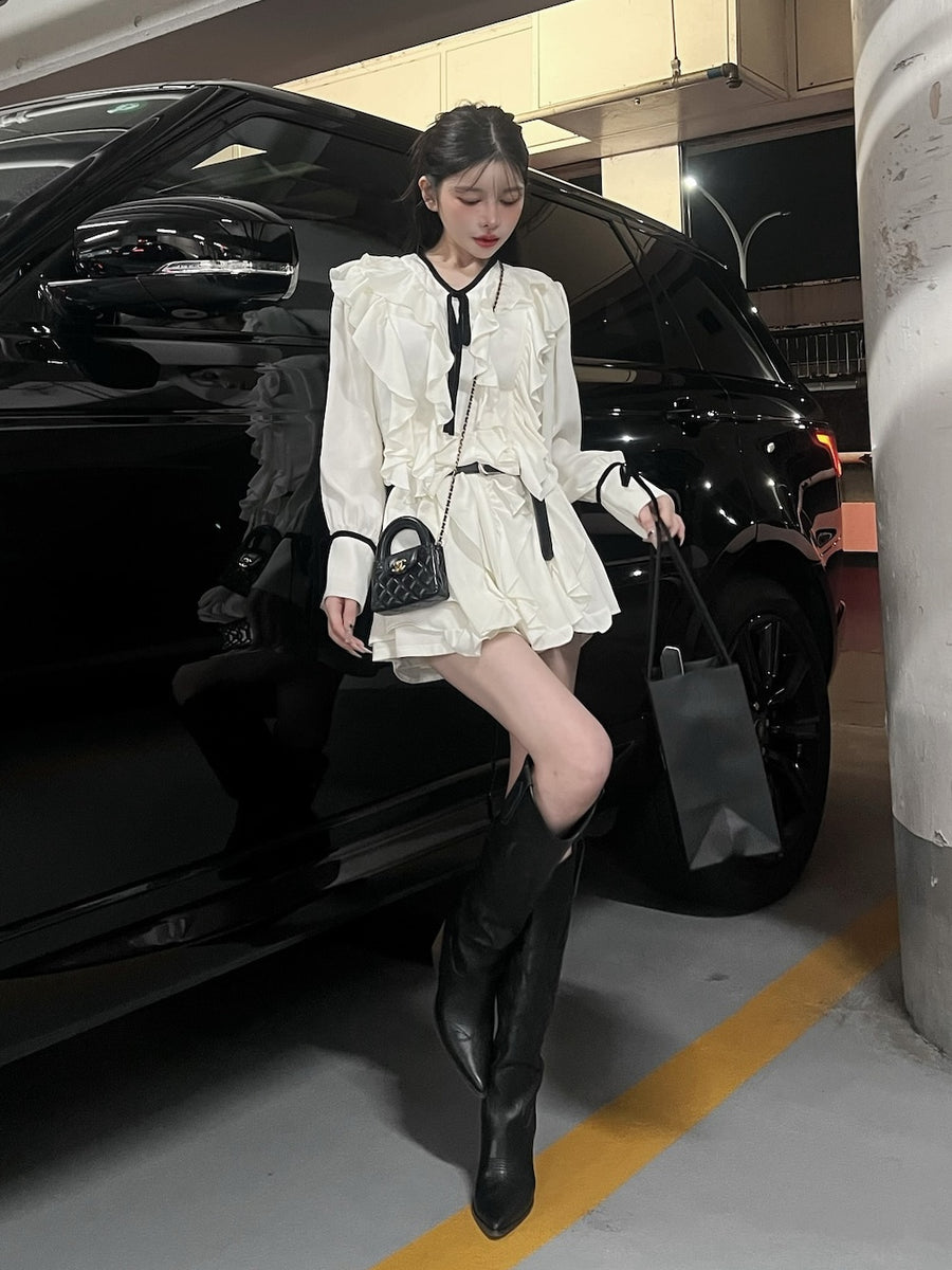 モデル:160cm(着用サイズ:FREE 着用カラー:WHT)