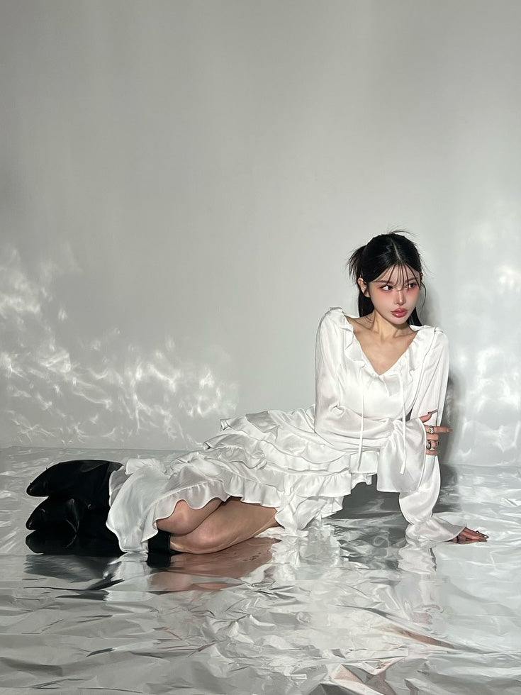 モデル:160cm(着用サイズ:FREE 着用カラー:WHT)