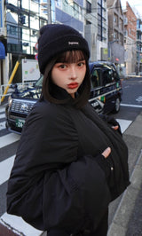 モデル:160cm(着用サイズ:FREE 着用カラー:BLK)