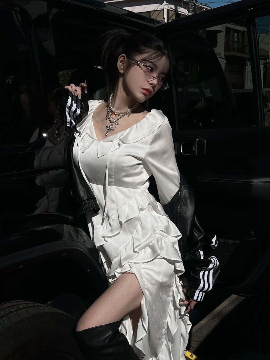 モデル:160cm(着用サイズ:FREE 着用カラー:WHT)