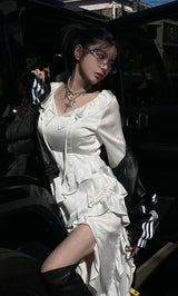 モデル:160cm(着用サイズ:FREE 着用カラー:WHT)