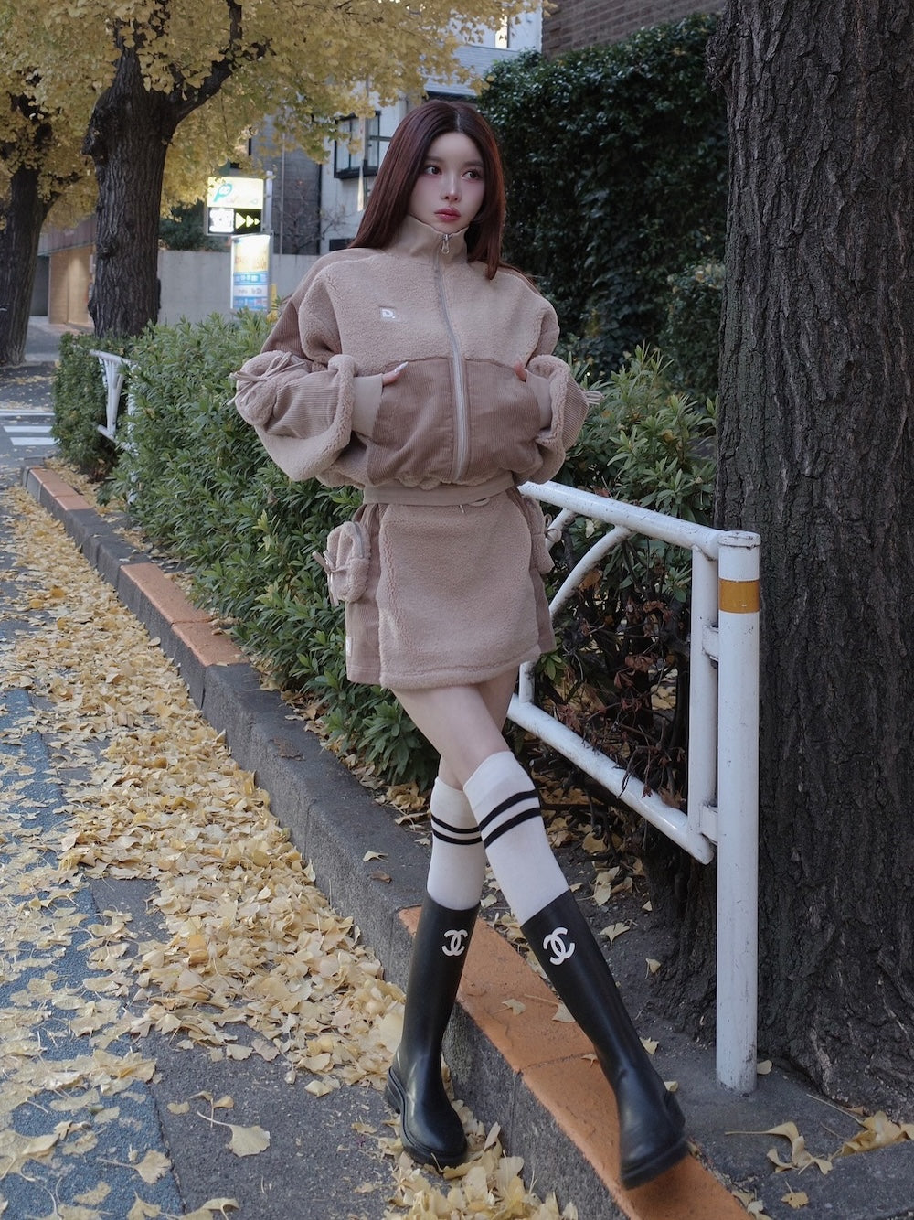 モデル:160cm(着用サイズ:FREE 着用カラー:BEG)