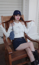 モデル:160cm(着用サイズ:FREE 着用カラー:WHT)