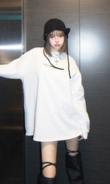 モデル:160cm(着用サイズ:FREE 着用カラー:WHT)
