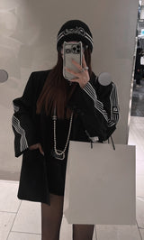 モデル:160cm(着用サイズ:FREE 着用カラー:BLK)