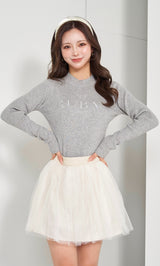 モデル:158cm(着用サイズ:FREE 着用カラー:GRY)