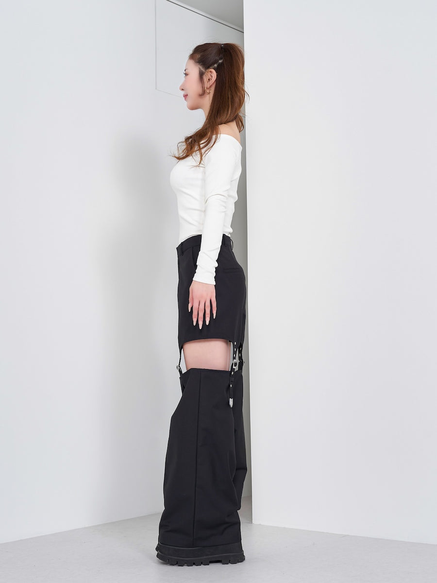 モデル:158cm(着用サイズ:S 着用カラー:BLK)
