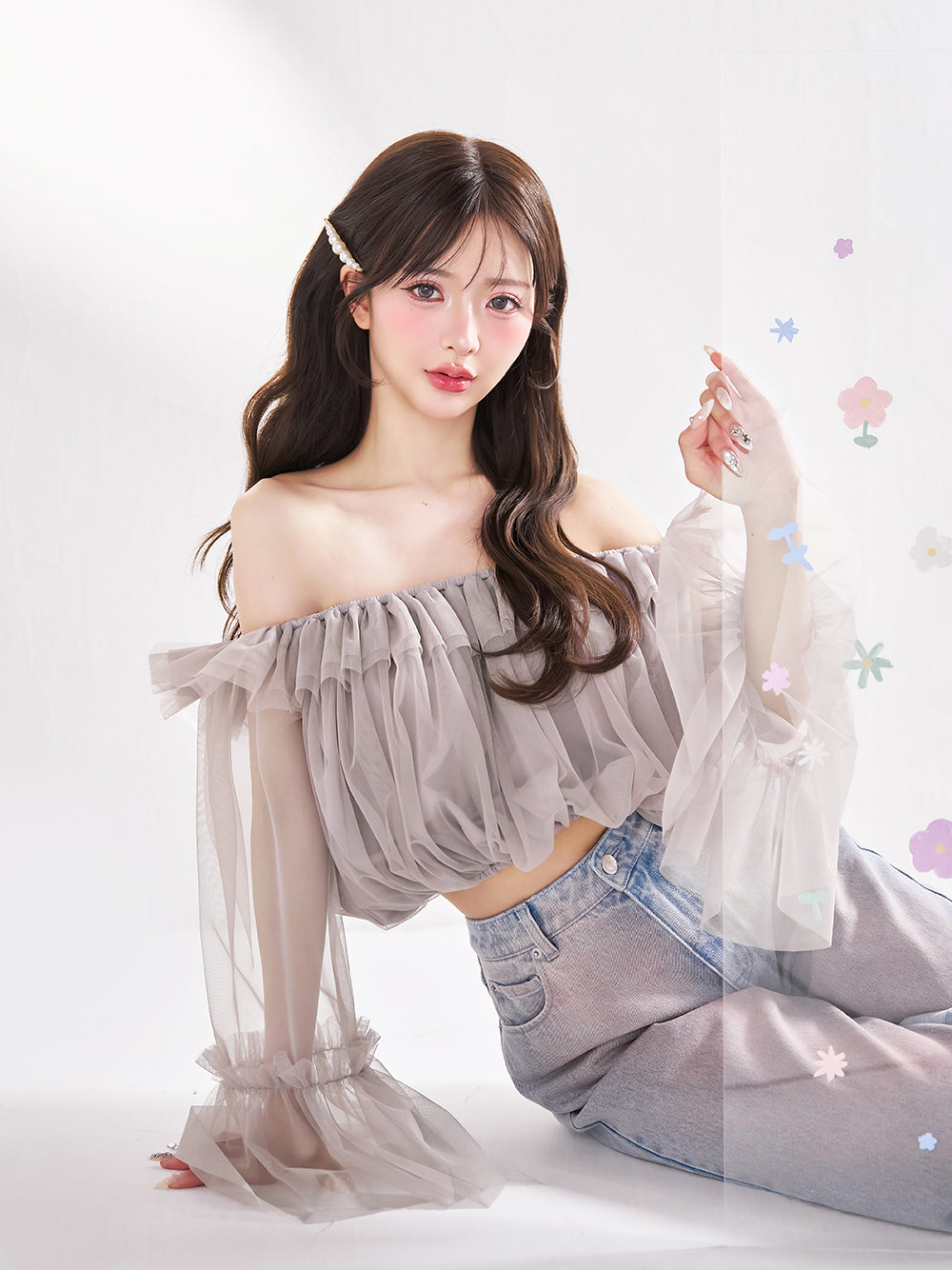 モデル:158cm(着用サイズ:FREE 着用カラー:LLC)
