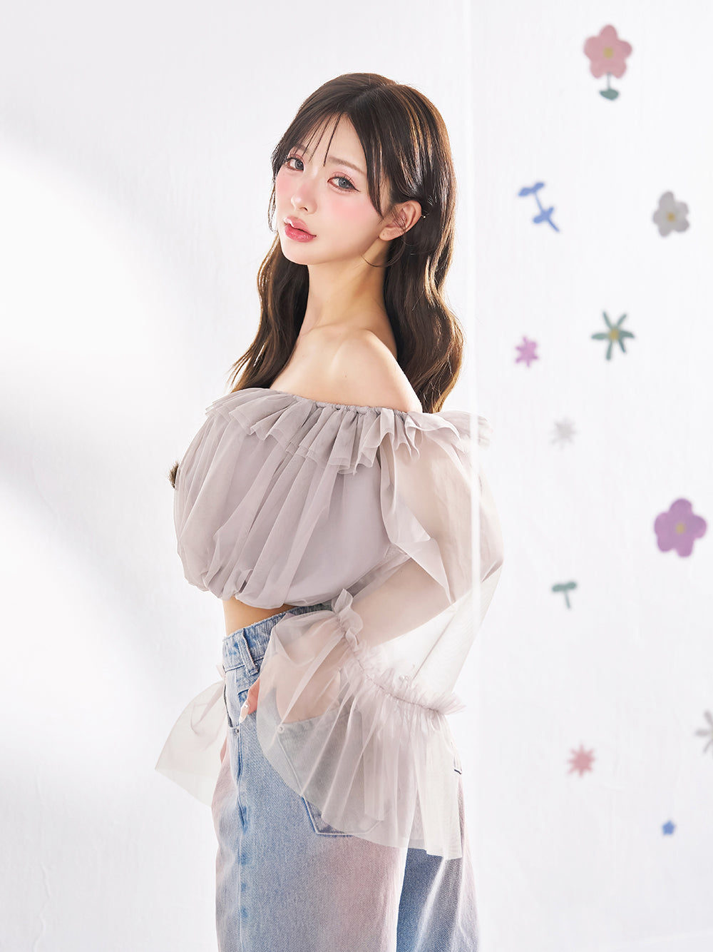 モデル:158cm(着用サイズ:FREE 着用カラー:LLC)