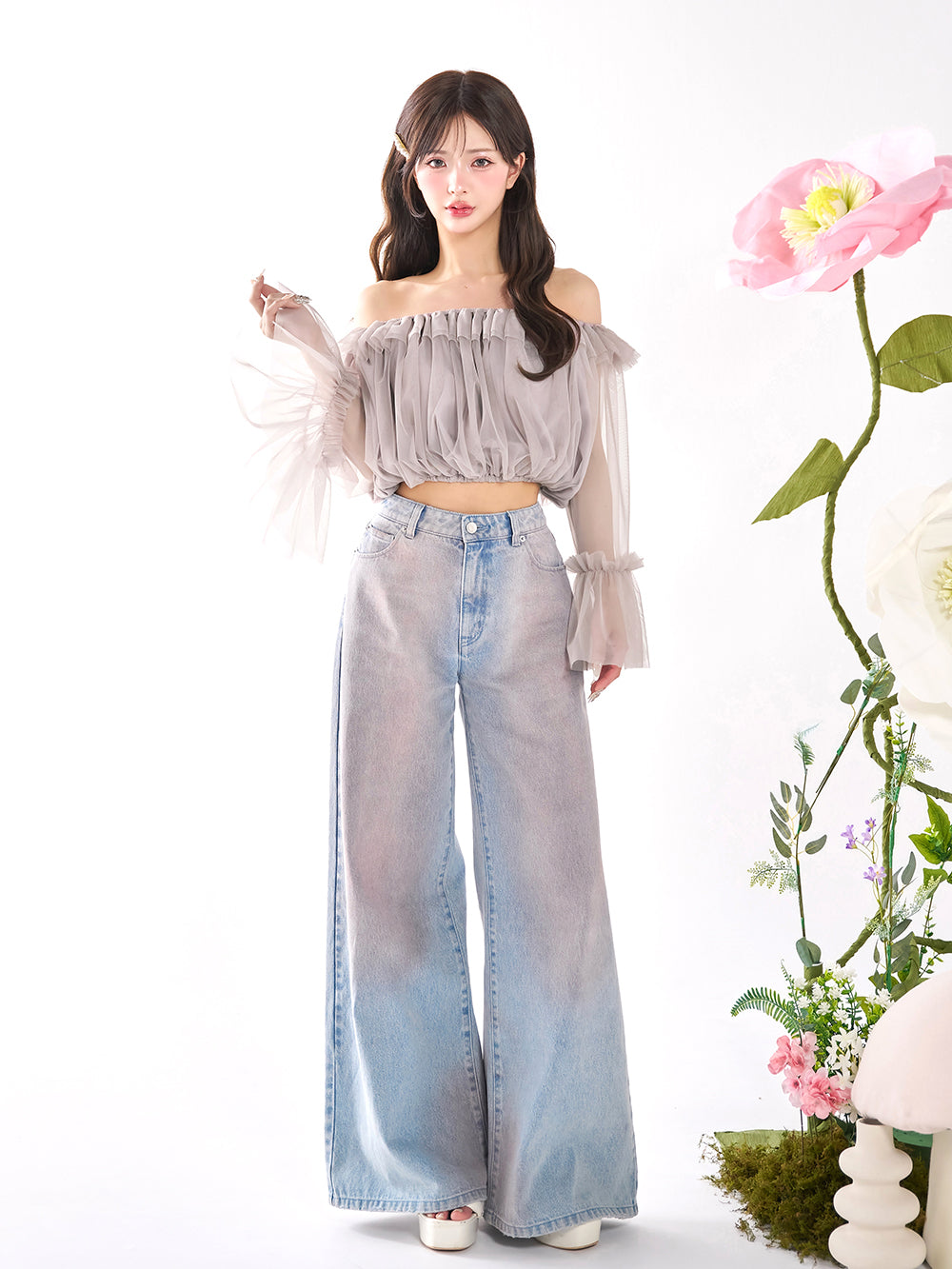 モデル:158cm(着用サイズ:FREE 着用カラー:LLC)