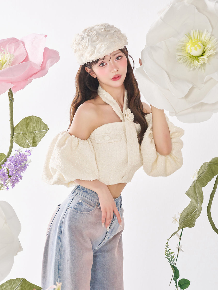 モデル:158cm(着用サイズ:FREE 着用カラー:WHT)