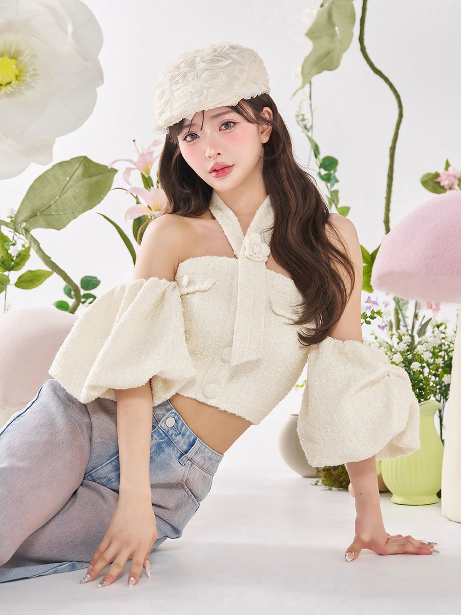 モデル:158cm(着用サイズ:FREE 着用カラー:WHT)
