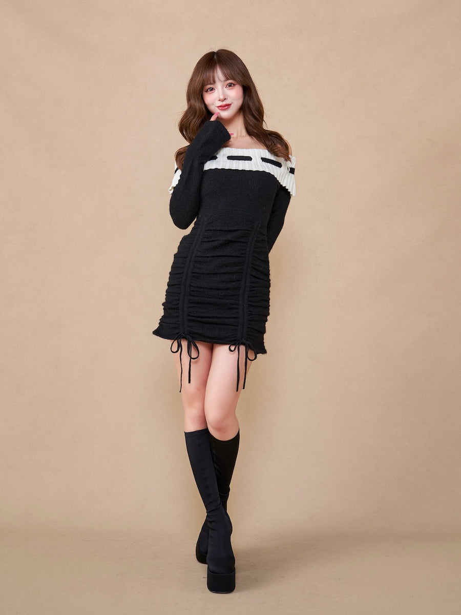 モデル:156cm(着用サイズ:FREE 着用カラー:BLK)