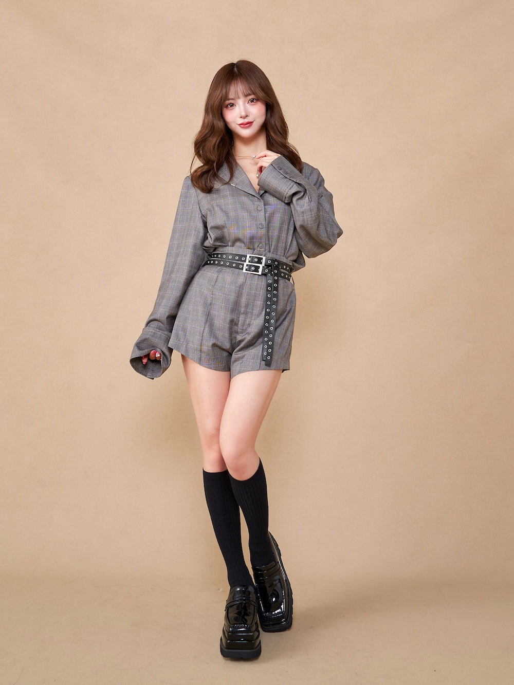 モデル:158cm(着用サイズ:S 着用カラー:GRY)