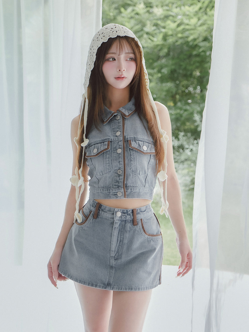 モデル:158cm(着用サイズ:S 着用カラー:BLU)