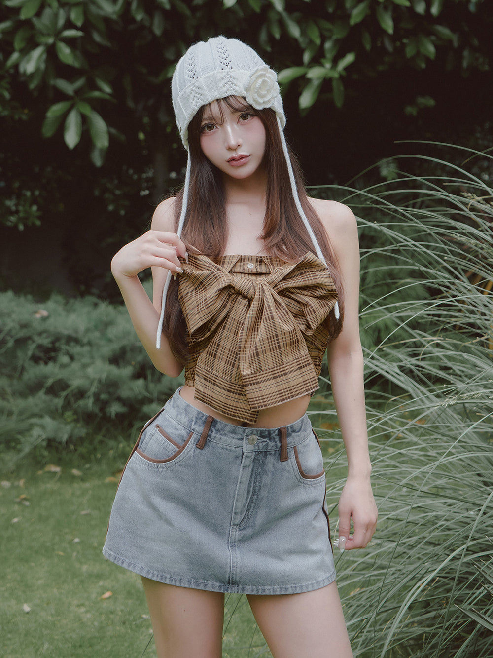 モデル:158cm(着用サイズ:FREE 着用カラー:BEG)