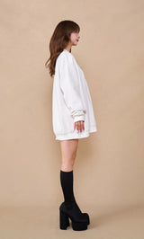 モデル:158cm(着用サイズ:FREE 着用カラー:WHT)