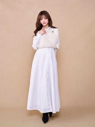 モデル:158cm(着用サイズ:FREE 着用カラー:WHT)
