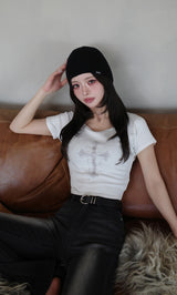 モデル:158cm(着用サイズ:FREE 着用カラー:WHT)