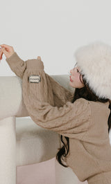 モデル:158cm(着用サイズ:FREE 着用カラー:BEG)