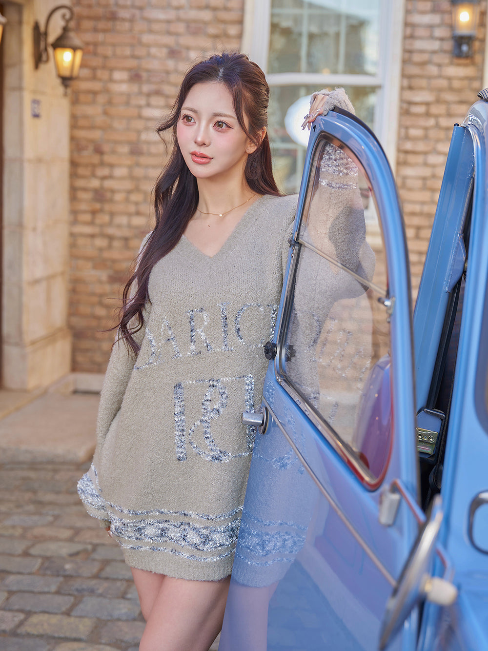 モデル:158cm(着用サイズ:FREE 着用カラー:GRY)