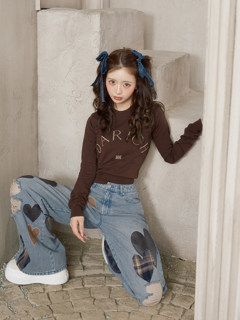 モデル:158cm(着用サイズ:S 着用カラー:BLU)