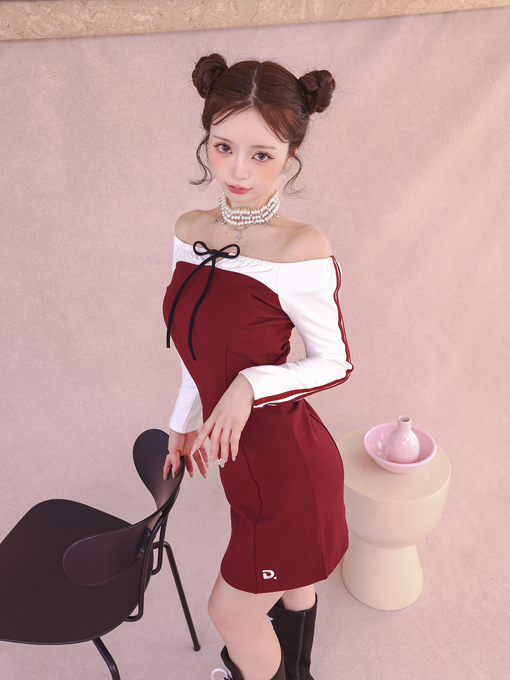 モデル:158cm(着用サイズ:FREE 着用カラー:BRD)