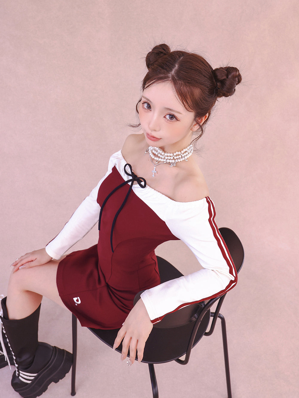 モデル:158cm(着用サイズ:FREE 着用カラー:BRD)