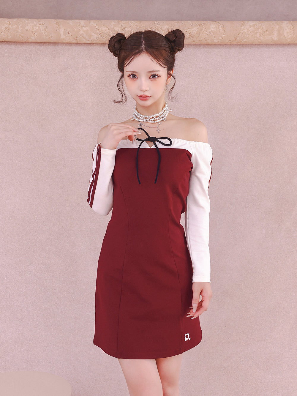 モデル:158cm(着用サイズ:FREE 着用カラー:BRD)