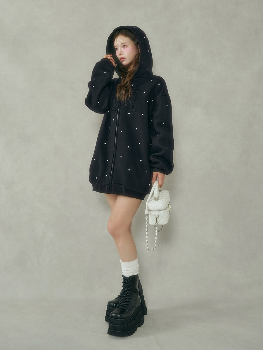 モデル:158cm(着用サイズ:FREE 着用カラー:BLK)