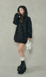 モデル:158cm(着用サイズ:FREE 着用カラー:BLK)