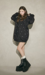 モデル:158cm(着用サイズ:FREE 着用カラー:BLK)