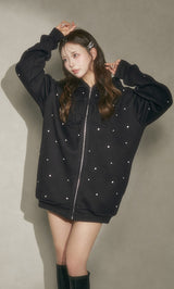 モデル:158cm(着用サイズ:FREE 着用カラー:BLK)