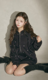 モデル:158cm(着用サイズ:FREE 着用カラー:BLK)