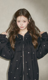 モデル:158cm(着用サイズ:FREE 着用カラー:BLK)