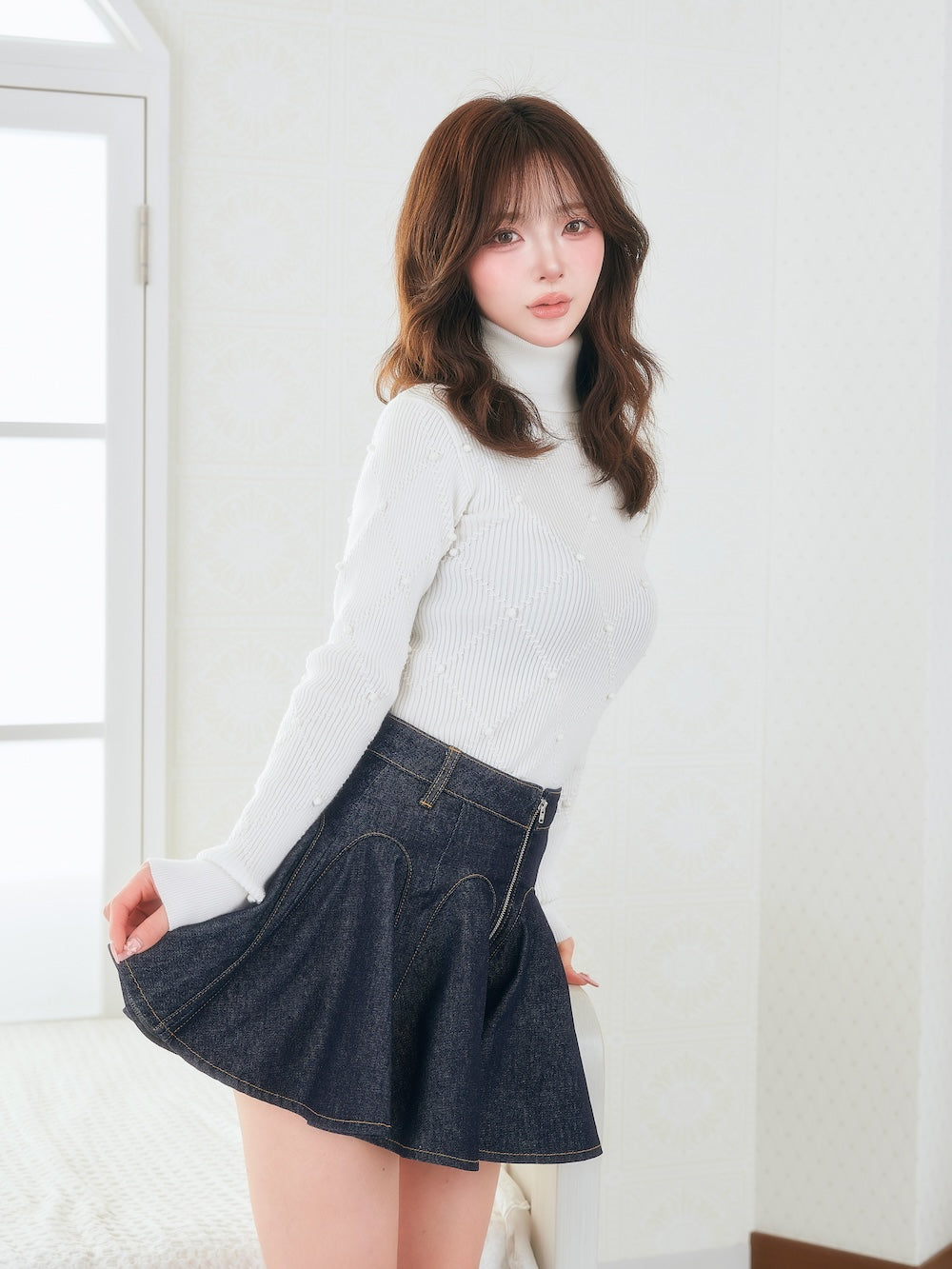 モデル:158cm(着用サイズ:S 着用カラー:IND)
