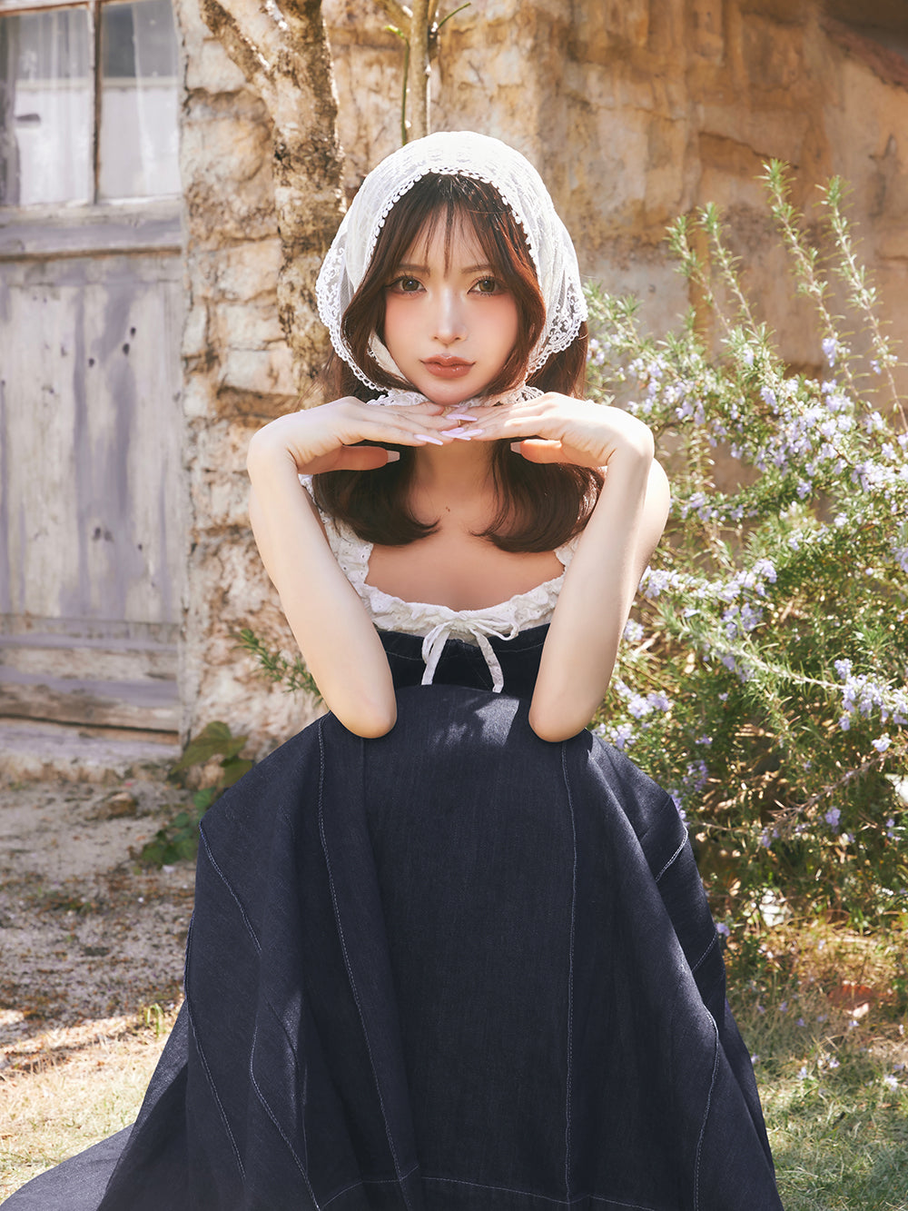 モデル:158cm(着用サイズ:FREE 着用カラー:IND)
