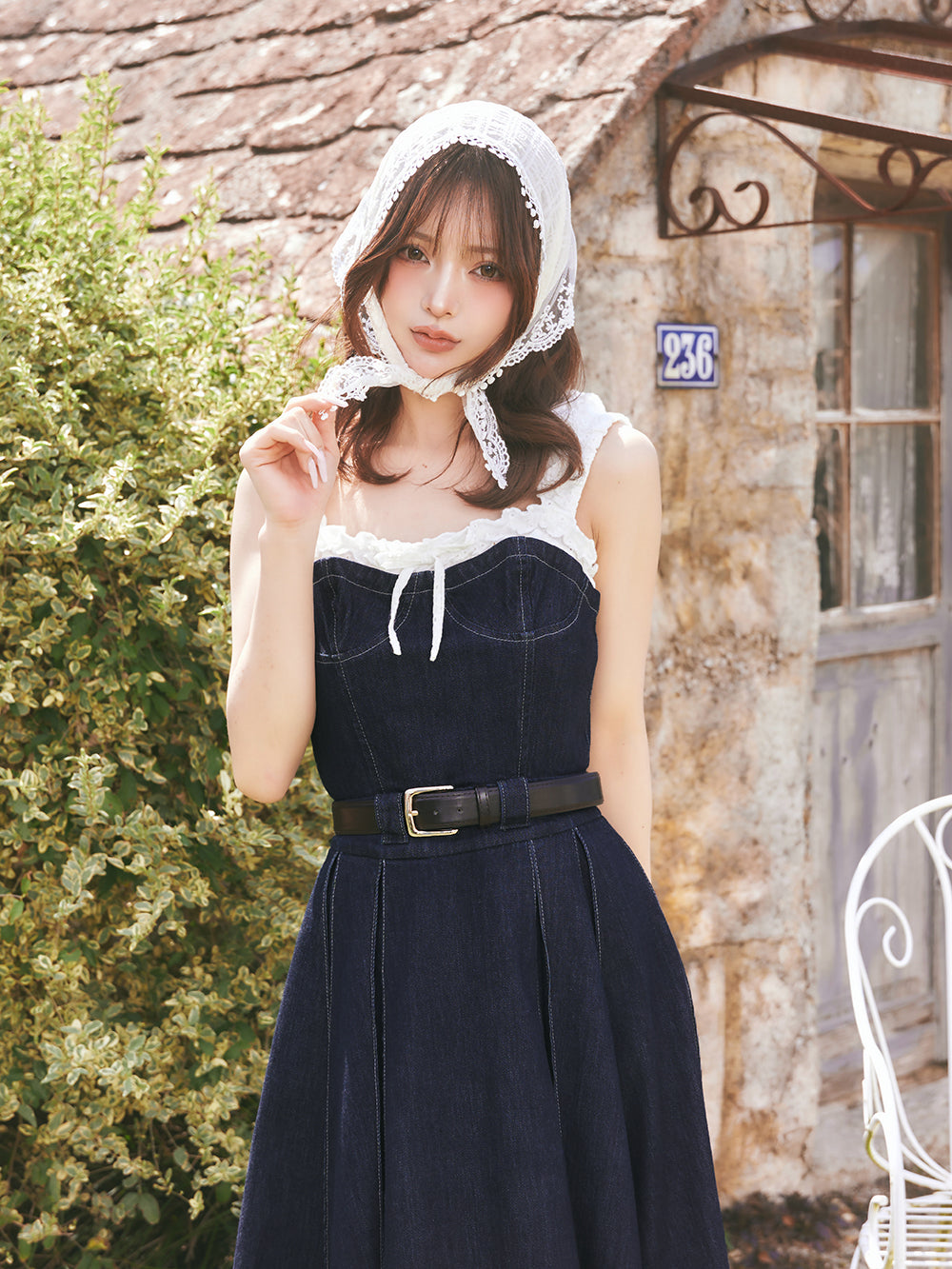 モデル:158cm(着用サイズ:FREE 着用カラー:IND)
