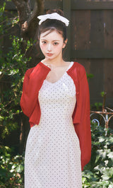 モデル:158cm(着用サイズ:FREE 着用カラー:RED)