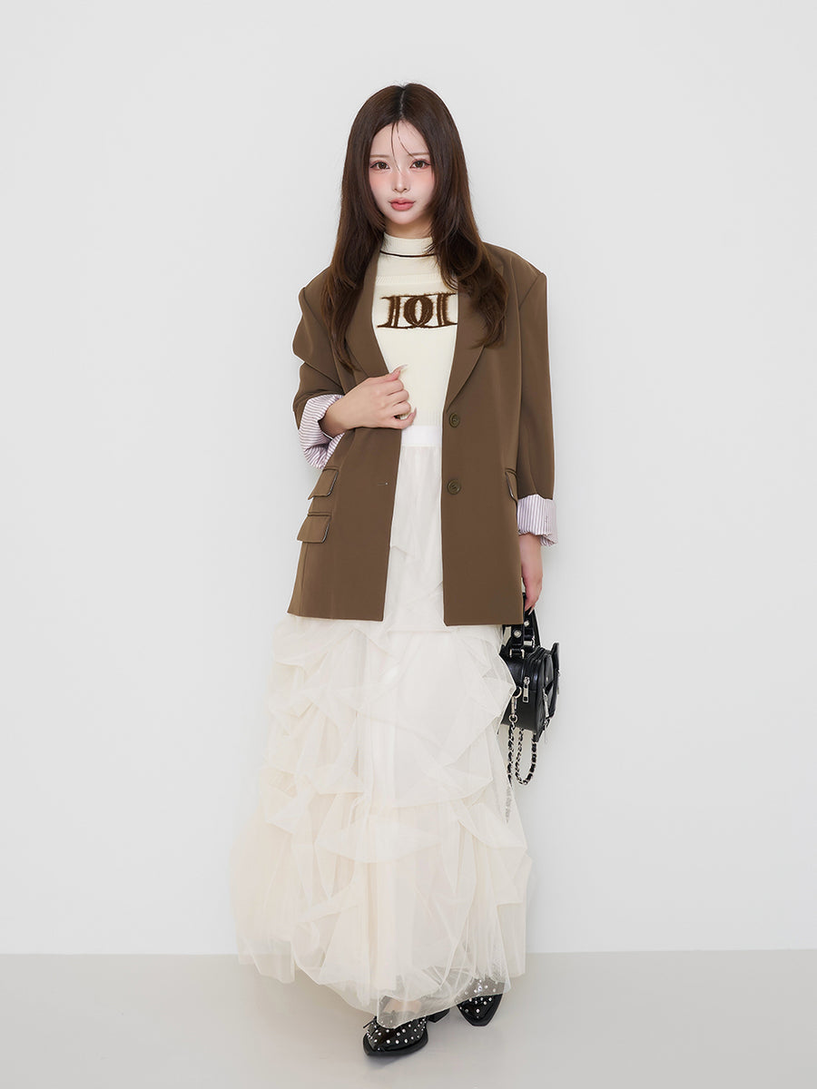 モデル:158cm(着用サイズ:FREE 着用カラー:IVO)