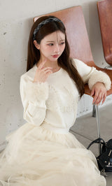 モデル:158cm(着用サイズ:FREE 着用カラー:IVO)