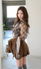 モデル:158cm(着用サイズ:FREE 着用カラー:BRN)
