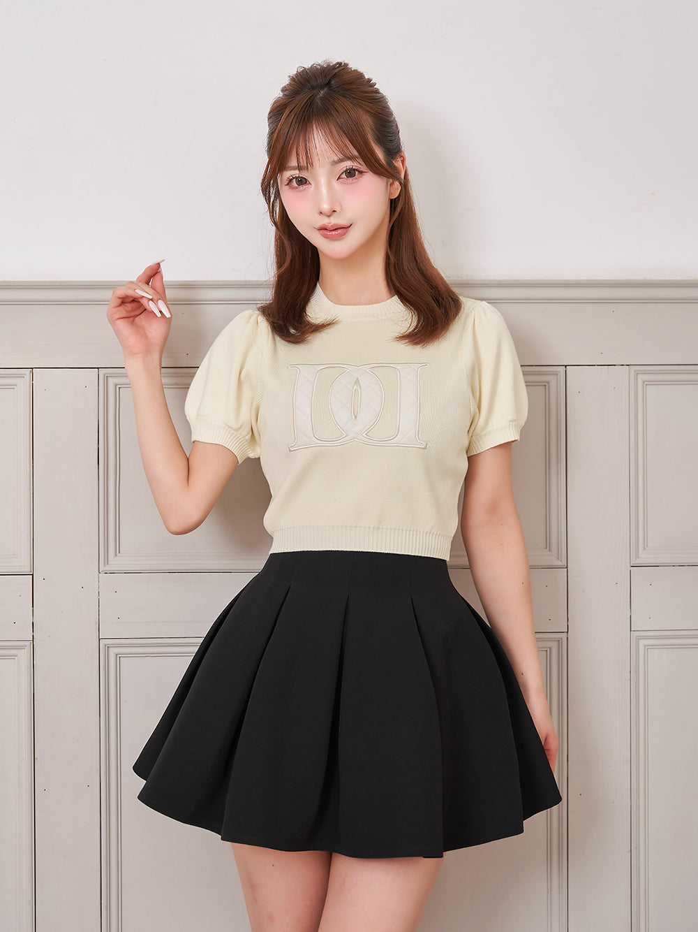 モデル:158cm(着用サイズ:FREE 着用カラー:IVO)