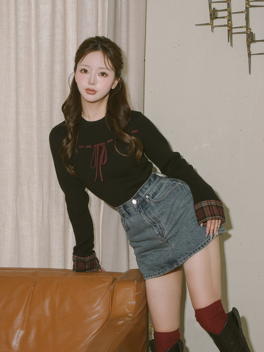 モデル:158cm(着用サイズ:FREE 着用カラー:BLK)