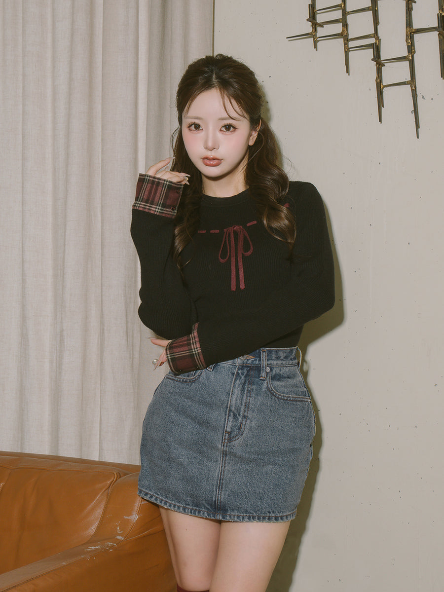 モデル:158cm(着用サイズ:FREE 着用カラー:BLK)