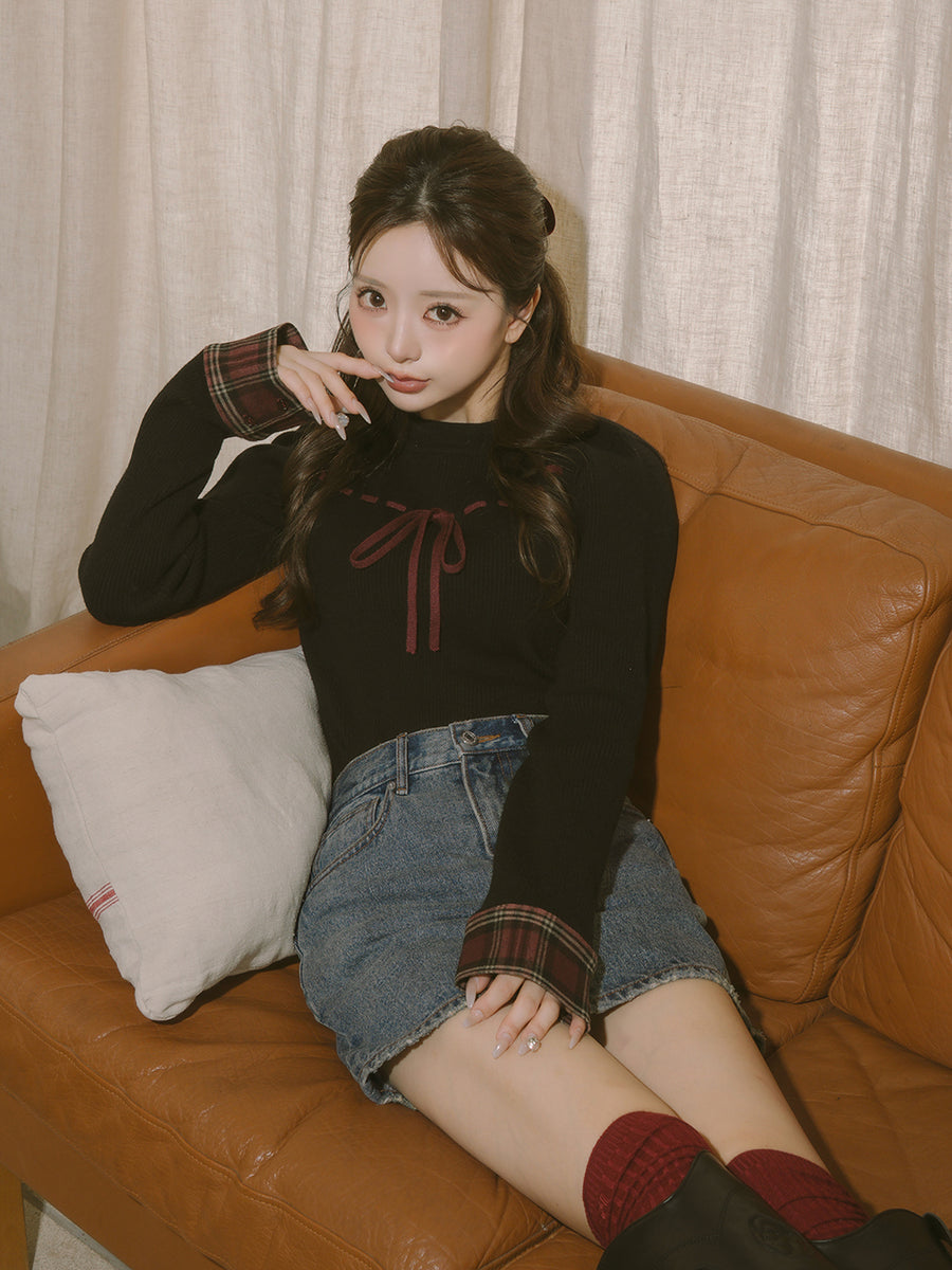 モデル:158cm(着用サイズ:FREE 着用カラー:BLK)