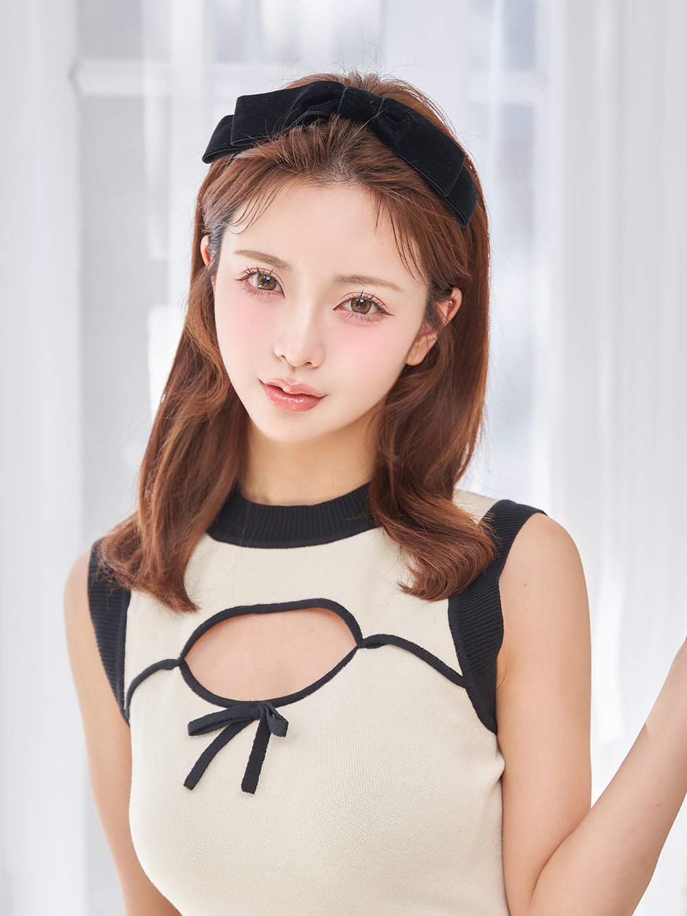 モデル:158cm(着用サイズ:FREE 着用カラー:IVO)